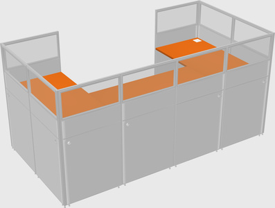 Cabine en u