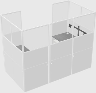 Cabine en u