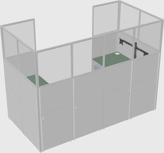Cabine en u
