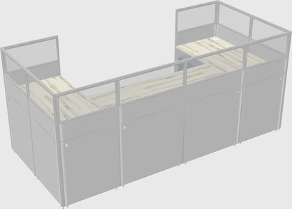 Cabine en u