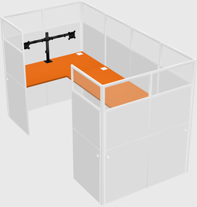 U-shaped cubicle