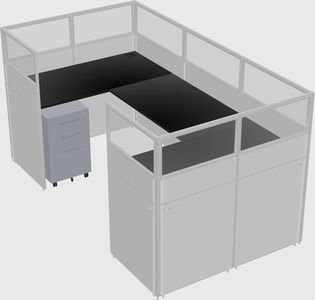 U-shaped cubicle