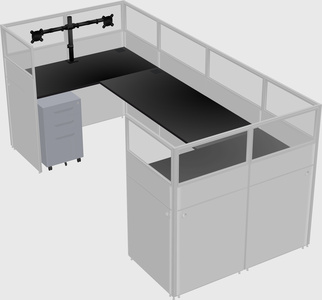 U-shaped cubicle