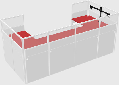 U-shaped cubicle