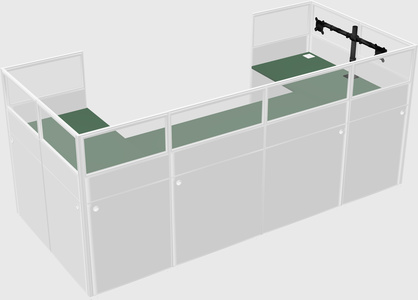 U-shaped cubicle