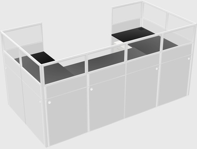 U-shaped cubicle