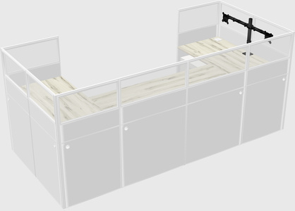 Cabine en u