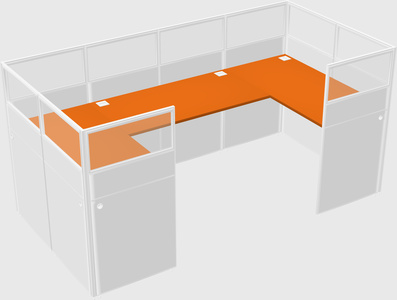 U-shaped cubicle