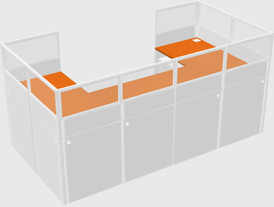 U-shaped cubicle