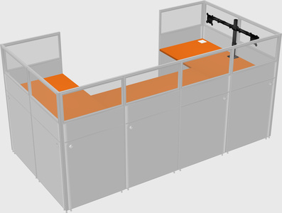 Cabine en u