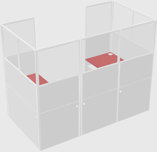U-shaped cubicle