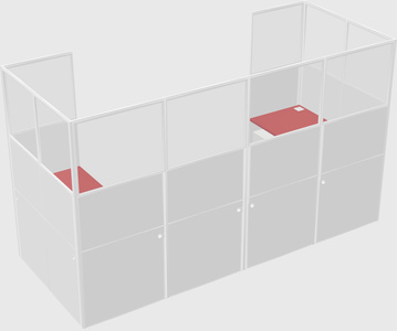U-shaped cubicle