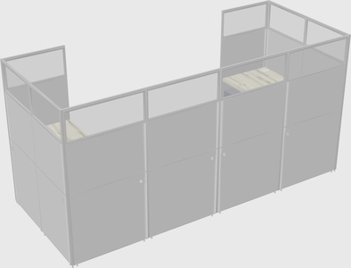 Cabine en u