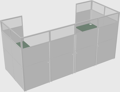 Cabine en u