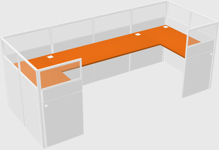 U-shaped cubicle