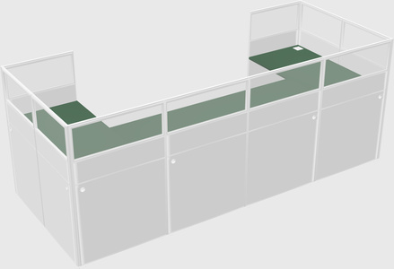 U-shaped cubicle