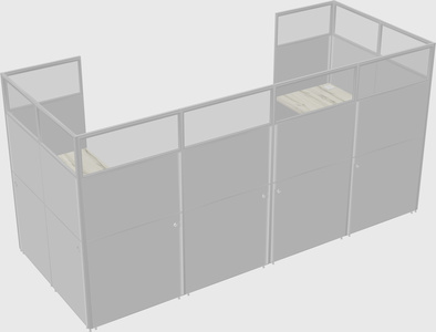 Cabine en u