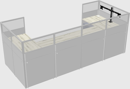 U-shaped cubicle
