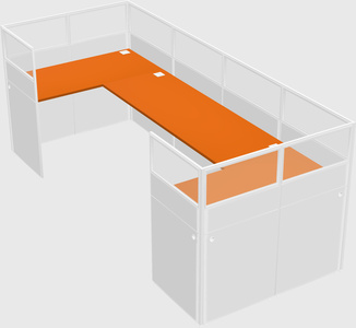 U-shaped cubicle