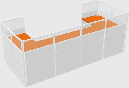 U-shaped cubicle