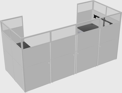 Cabine en u