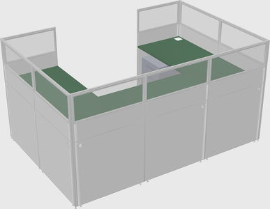 Cabine en u
