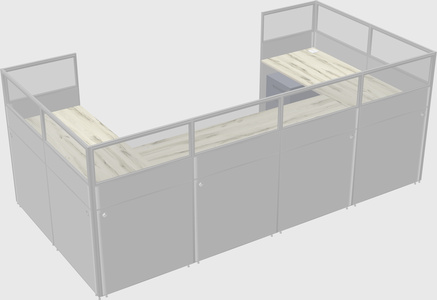 Cabine en u