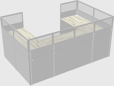 Cabine en u
