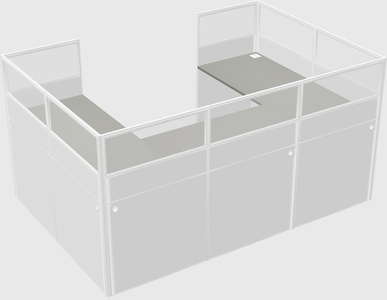 Cabine en u