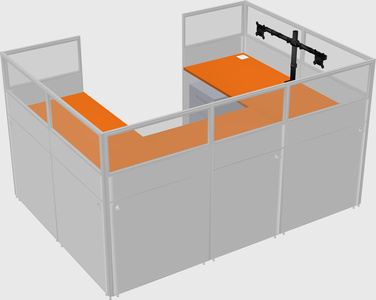 Cabine en u