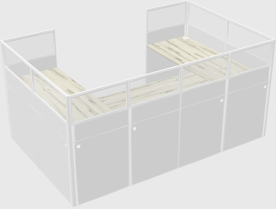 Cabine en u