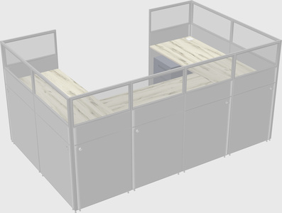 Cabine en u