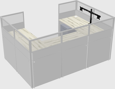 Cabine en u