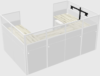 Cabine en u