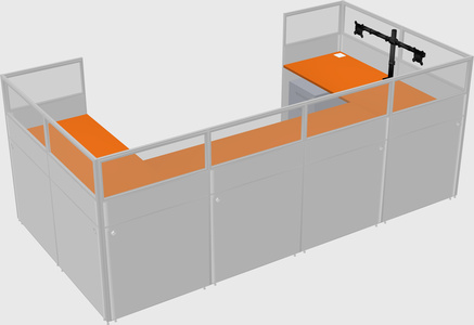 Cabine en u