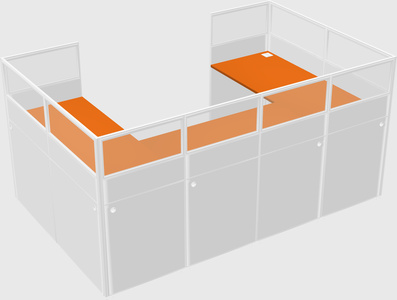 Cabine en u