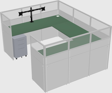 Cabine en u