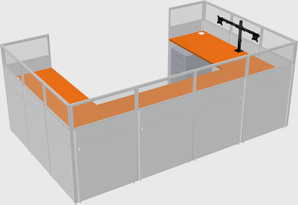 Cabine en u