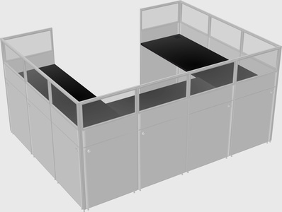 Cabine en u