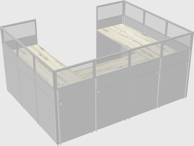 Cabine en u