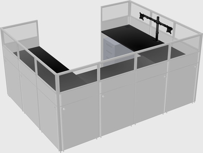 Cabine en u