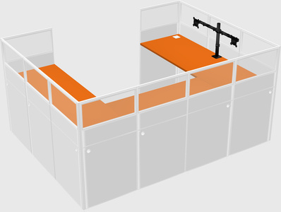 U-shaped cubicle