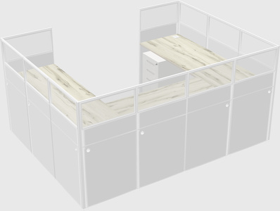 Cabine en u
