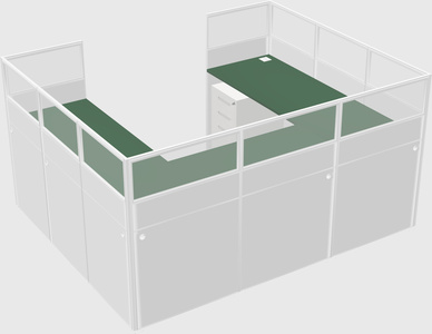 U-shaped cubicle