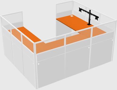 U-shaped cubicle