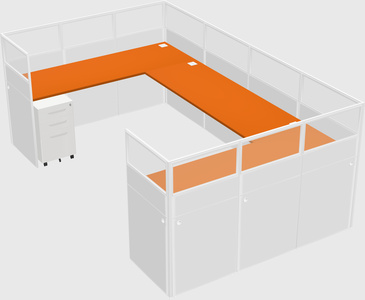 Cabine en u