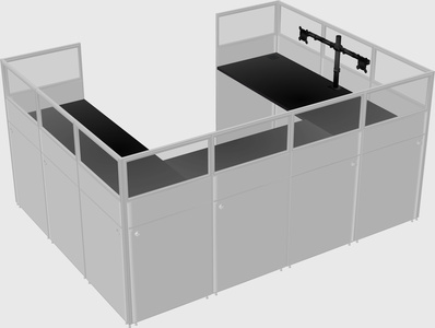 Cabine en u