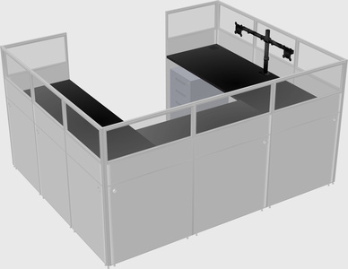 Cabine en u