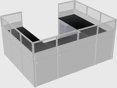 Cabine en u