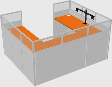Cabine en u